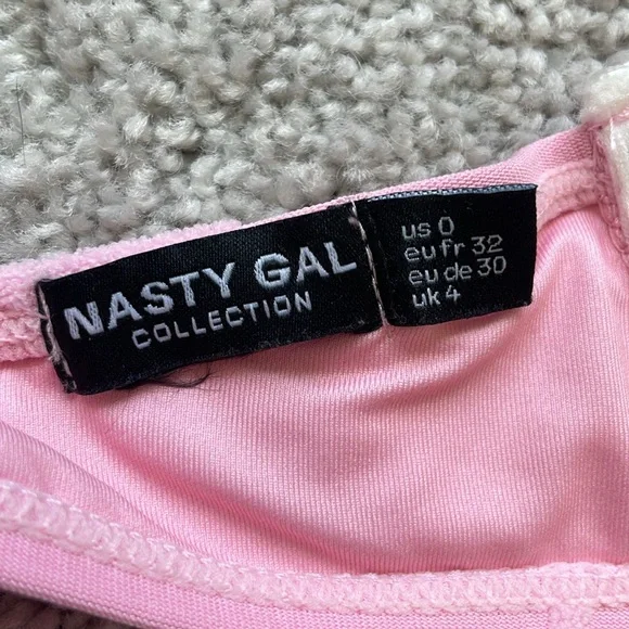 Nasty Gal Textured Palm Tree Underwire Tie Bikini Set - Size 0 - Picture 6 of 6